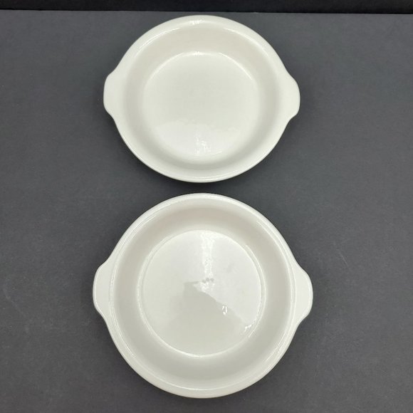 Hall 513 Round Au Gratin Dish Small Baking Dish Ivory Baker with Handles - Picture 3 of 6